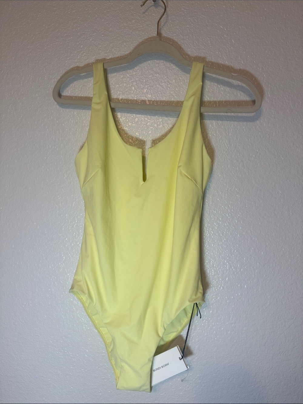 BONDI BORN Women's Verity One-Piece Swimsuit Soft Yellow - Picture 6 of 10